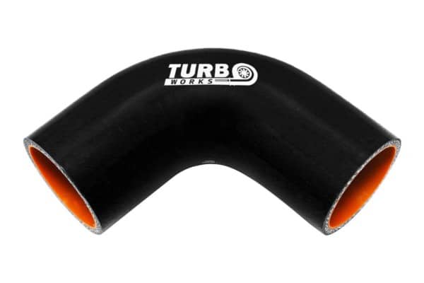 Silikónové koleno 90° TurboWorks Pro Čierne 40mm