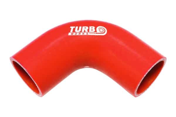 Silikónové koleno TurboWorks Červené 90° 102mm