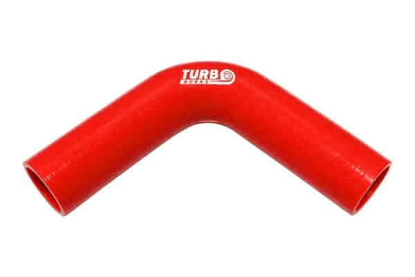 Silikónové koleno TurboWorks Červené 90° 10mm XL