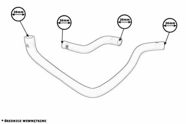 Silikónové hadice pre  Honda Civic 96-00 TurboWorks – Obrázok 2