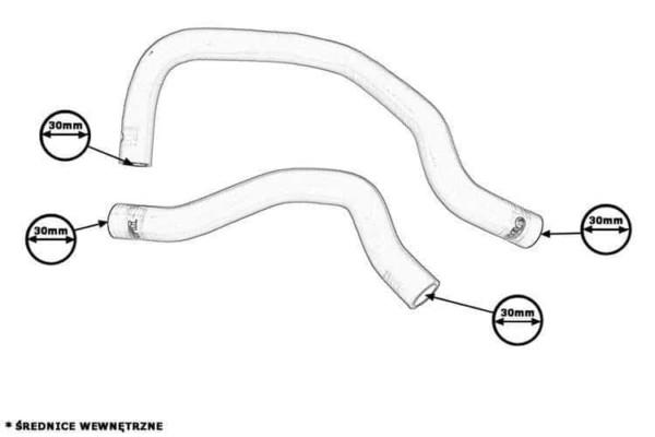 Silikónové hadice pre  Honda Civic CRX 88-91 B16A TurboWorks – Obrázok 2