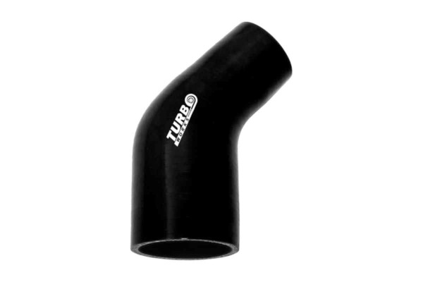 Silikónová redukcia 45° TurboWorks Čierna 76-114mm