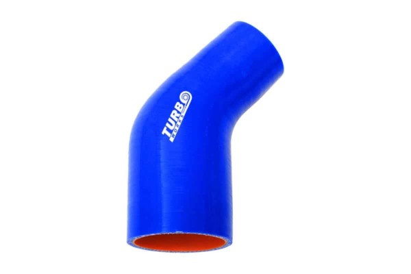 Silikónová redukcia 45° TurboWorks Pro Modrá 51-76mm