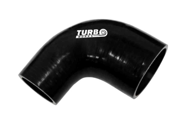 Silikónová redukcia 90° TurboWorks Čierna 76-89mm