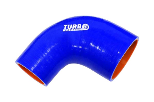 Silikónová redukcia 90° TurboWorks Pro Modrá 89-102mm