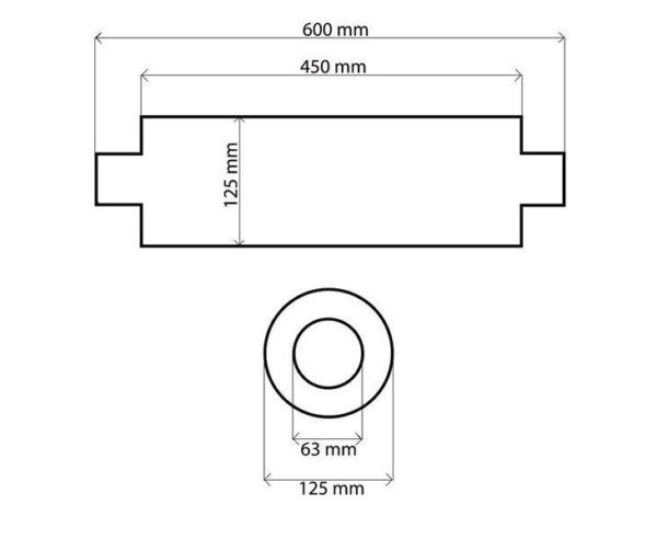 Stredový tlmič výfuku 63mm TurboWorks RS 304SS 450mm – Obrázok 4