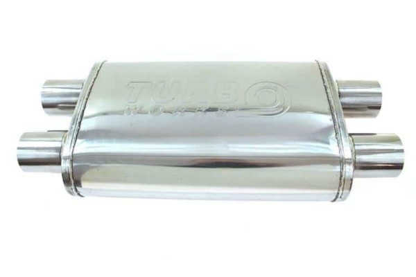 Stredový tlmič výfuku 63,5mm TurboWorks LT 304SS 355mm