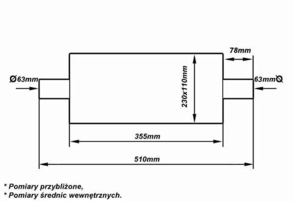 Stredový tlmič výfuku 63,5mm TurboWorks LT 409SS 355mm – Obrázok 5