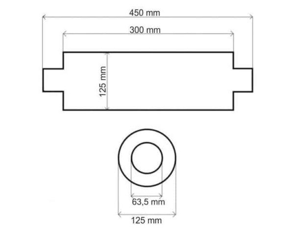 Stredový tlmič výfuku 63,5mm TurboWorks RS 409SS 300mm – Obrázok 4