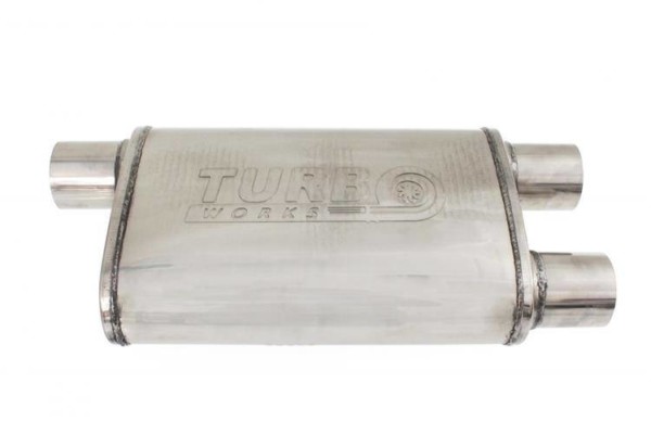 Zadný stredový tlmič výfuku 76mm TurboWorks LT 304SS 355mm