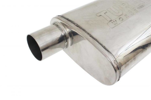 Zadný stredový tlmič výfuku 76mm TurboWorks LT 409SS 355mm – Obrázok 2