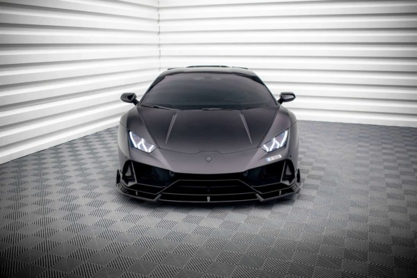 MAXTON DESIGN - Spoiler pod Predný náraznik  LAMBORGHINI HURACAN EVO ,Čierny lesk – Obrázok 7