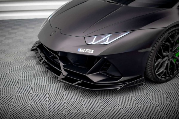 MAXTON DESIGN - Spoiler pod Predný náraznik  LAMBORGHINI HURACAN EVO ,Čierny lesk – Obrázok 5