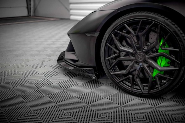 MAXTON DESIGN - Spoiler pod Predný náraznik  LAMBORGHINI HURACAN EVO ,Čierny lesk – Obrázok 3