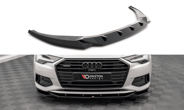 MAXTON DESIGN - Spoiler pod predný nárazník V.1 AUDI A6 C8, Čierny lesk