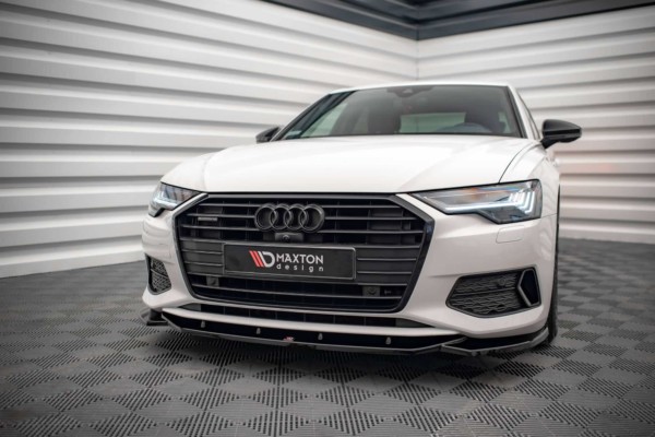 MAXTON DESIGN - Spoiler pod predný nárazník V.1 AUDI A6 C8, Čierny lesk – Obrázok 4