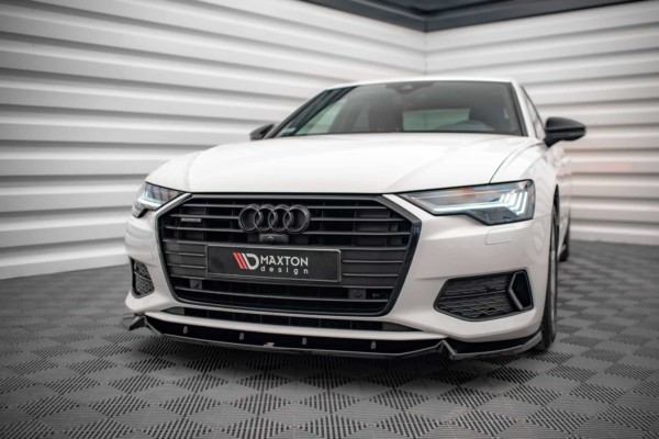 MAXTON DESIGN - Spoiler pod predný nárazník V.2 AUDI A6 C8, Čierny lesk – Obrázok 3