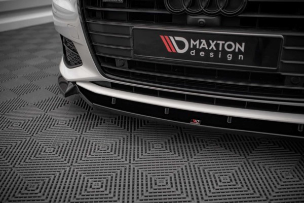 MAXTON DESIGN - Spoiler pod predný nárazník V.2 AUDI A6 C8, Čierny lesk – Obrázok 4
