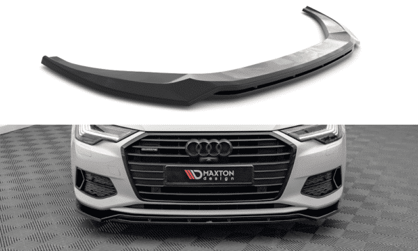 MAXTON DESIGN - Spoiler pod predný nárazník V.3 AUDI A6 C8, Čierny lesk