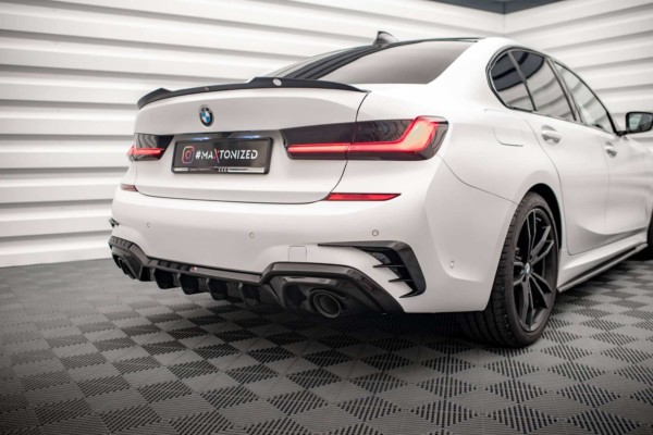 MAXTON DESIGN - Difúzor zadného nárazníka (vhodný pre vozidlá s ťažným zariadením) vhodné pre BMW 3 M-PACK G20 / G21, Čierny lesk – Obrázok 7