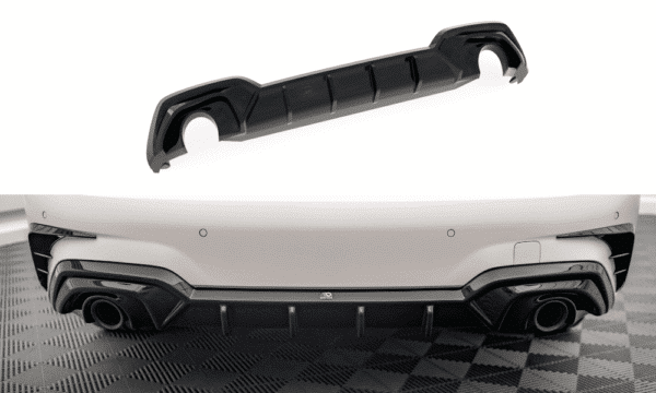 MAXTON DESIGN - Difúzor zadného nárazníka (vhodný pre vozidlá s ťažným zariadením) vhodné pre BMW 3 M-PACK G20 / G21, Čierny lesk