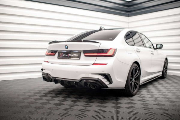 MAXTON DESIGN - Difúzor zadného nárazníka (vhodný pre vozidlá s ťažným zariadením) vhodné pre BMW 3 M-PACK G20 / G21, Čierny lesk – Obrázok 3