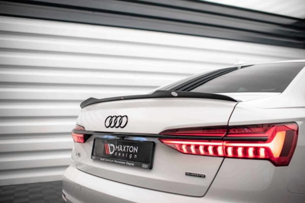 MAXTON DESIGN - Predĺženie spoilera AUDI A6 SEDAN C8,Čierny lesk – Obrázok 2