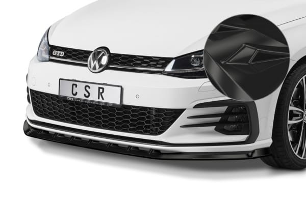 CSR Spoiler pod predný náraznik pre VW Golf 7 GTI / GTD CSL459 ,Čierny lesk