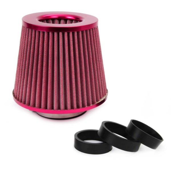 Športový vzduchový filter Červený + 3 adaptéry