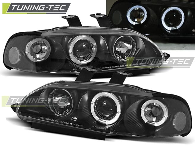Predné svetlá HONDA CIVIC 09.91-08.95 2D/3D ANGEL EYES BLACK