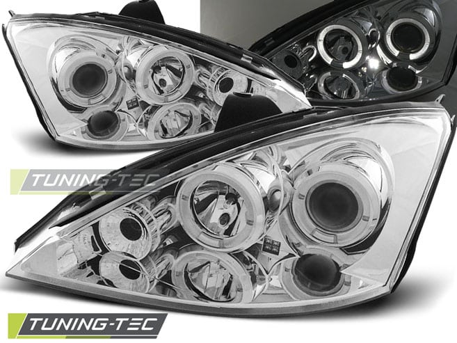 Predné svetlá FORD FOCUS 11.01-10.04 ANGEL EYES chróm