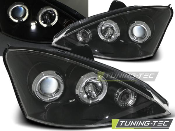 Predné svetlá FORD FOCUS 11.01-10.04 ANGEL EYES BLACK