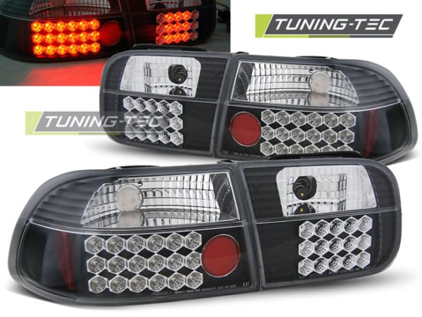 Zadné svetlá HONDA CIVIC 09.91-08.95 3D čierne LED
