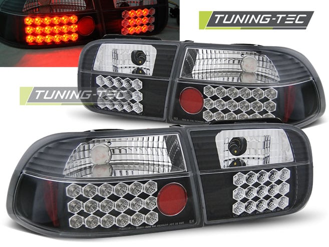 Zadné svetlá HONDA CIVIC 09.91-08.95 3D čierne LED