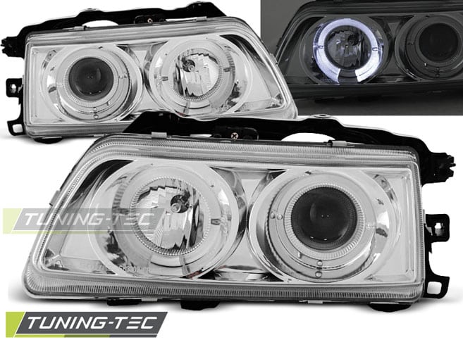Predné svetlá HONDA CRX 09.87-89 ANGEL EYES chróm