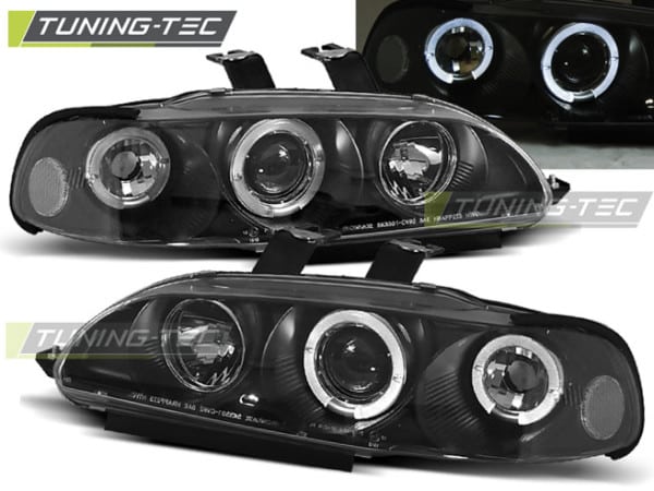 Predné svetlá HONDA CIVIC 09.91-08.95 4D ANGEL EYES BLACK