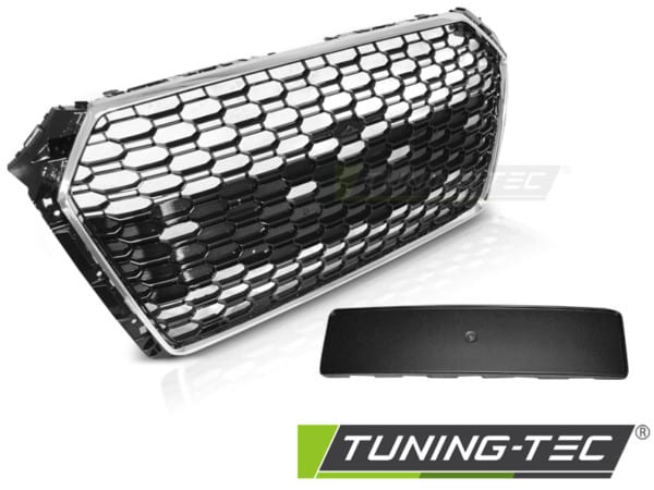 Maska  Čierny Chróm fit AUDI A4 B9 15-19