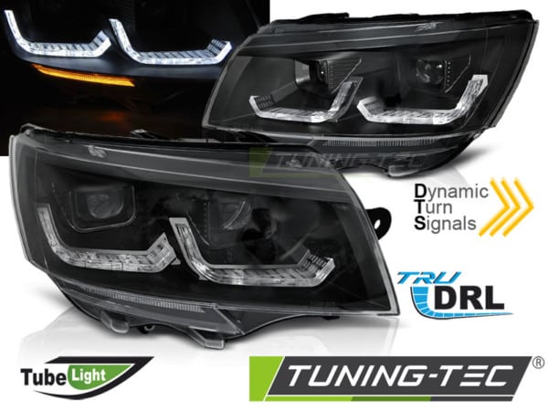 Predné svetlá TUBE LIGHT BLACK DRL SEQ vhodné pre VW T6.1 20-