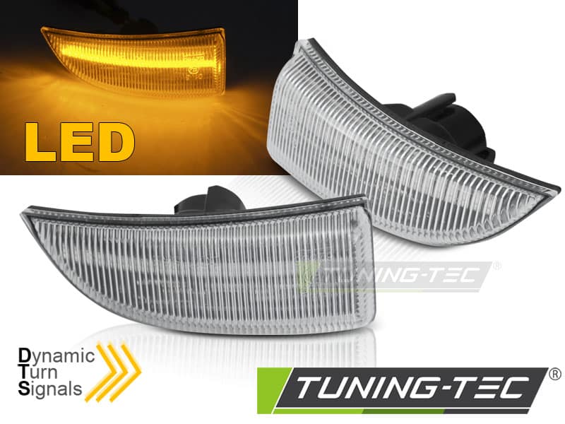 Smerovky do spätných zrkadiel WHITE LED SEQ vhodné pre RENAULT SCENIC III / MEGANE III