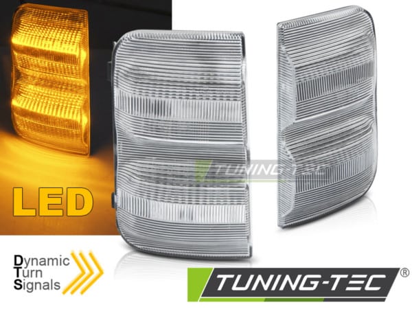 Smerovky do spätných zrkadiel WHITE LED SEQ vhodné pre PEUGEOT BOXER / FIAT DUCATO / CITROEN JUMPER