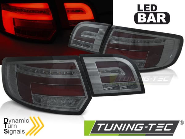 LED BAR RED Zadné svetlá SMOKE SEQ pre AUDI A3 8P 5D 03-08
