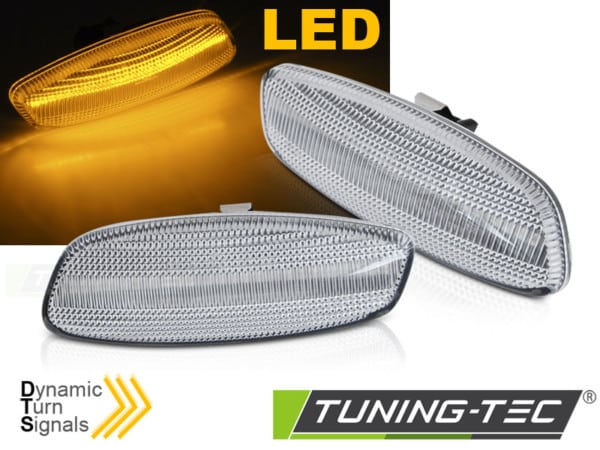 Smerovky do spätných zrkadiel WHITE LED SEQ vhodné pre PEUGEOT 207 308 3008 5008 CITROEN C3 C4 C5