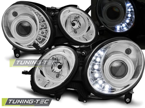 Predné svetlá XENON DAYLIGHT chróm vhodné pre MERCEDES W211 E-KLASA 03.02-04.06