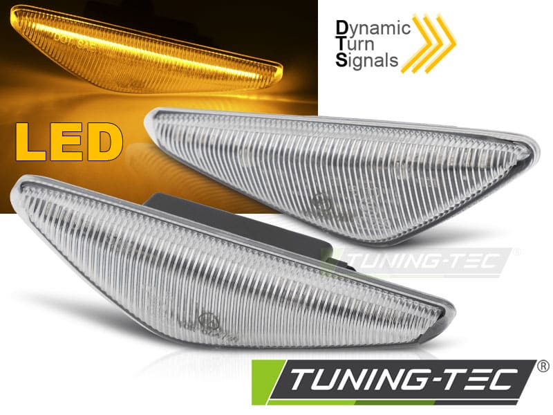 Smerovky CHROME LED SEQ vhodné pre BMW E46 COUPE 03-06