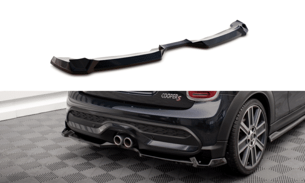 MAXTON DESIGN - Spoiler pod zadný nárazník MINI COOPER S F56 FACELIFT, Čierny lesk