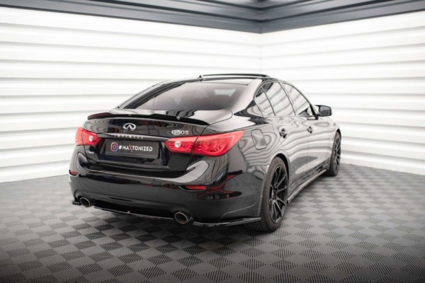 MAXTON DESIGN - Spoiler pod zadný nárazník INFINITI Q50 S MK1, Čierny lesk – Obrázok 2