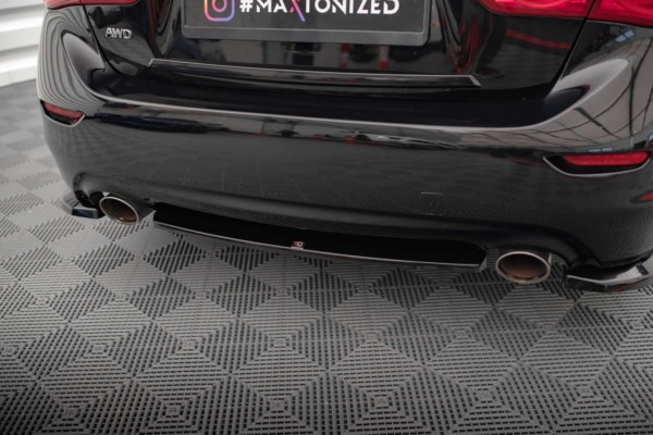 MAXTON DESIGN - Spoiler pod zadný nárazník INFINITI Q50 S MK1, Čierny lesk – Obrázok 3