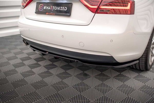MAXTON DESIGN - Spoiler pod zadný nárazník AUDI A5 COUPE 8T FACELIFT, Čierny lesk – Obrázok 2