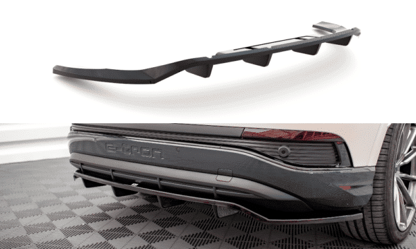 MAXTON DESIGN - Spoiler pod zadný nárazník AUDI Q4 E-TRON SPORTBACK MK1, Čierny lesk