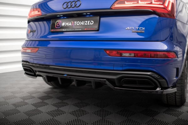 MAXTON DESIGN - Spoiler pod zadný nárazník AUDI Q5 S-LINE SUV MK2 FACELIFT, Čierny lesk – Obrázok 4